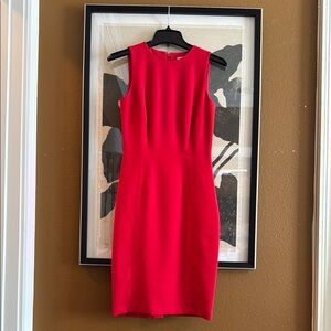 Antonio Melani Solid Red Sleeveless Dress Work Pencil Cocktail Women’s Size 0